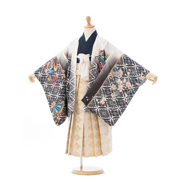 レンタル着物|110〜120cm|5歳男|七五三着物レンタルフルセット(白系