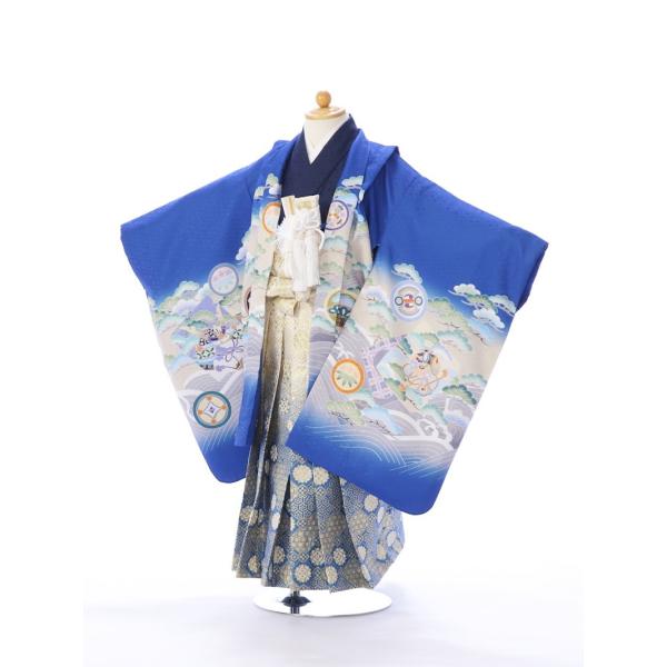 七五三 5歳 男の子 753 着物 5才 男 フルセットレンタル 簡単着付け