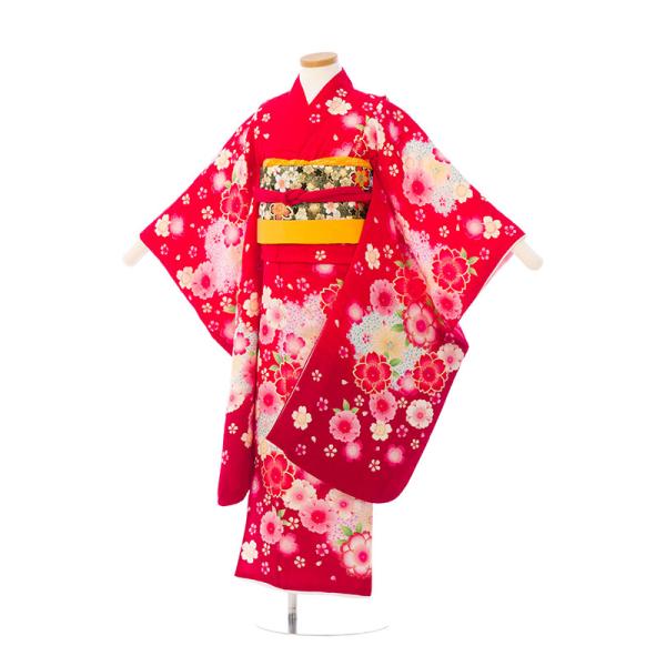 レンタル着物|7歳女の子|110〜123cm|七五三着物レンタルフルセット(赤