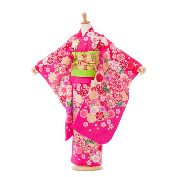 着物 きもの6点セット 女児 女の子 祝着 120cm 7～8才用 ピンク地 着物 きもの6点セット 女児 女の子 祝着 120cm 7～8才用 ピンク地-正規