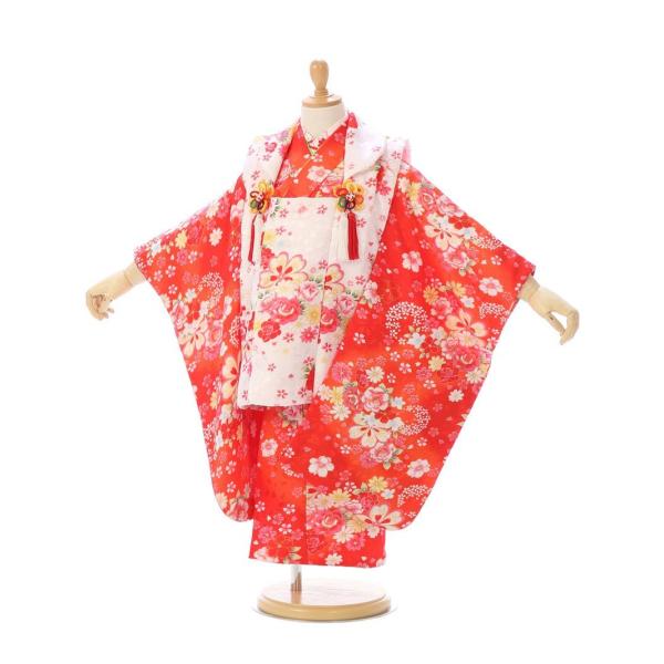 3歳女の子 被布着物|七五三着物3歳 女の子(被布)フルセット(赤系
