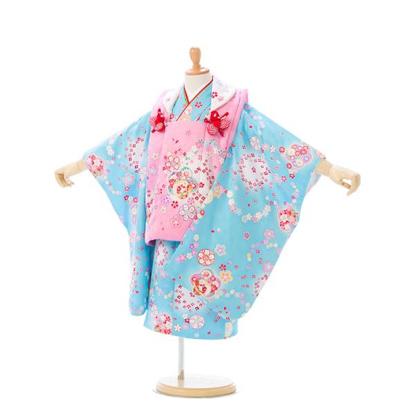 753 着物 3歳 七五三 3歳 753 着物｜ h-213 ブランド 花うさぎ 桜 小花