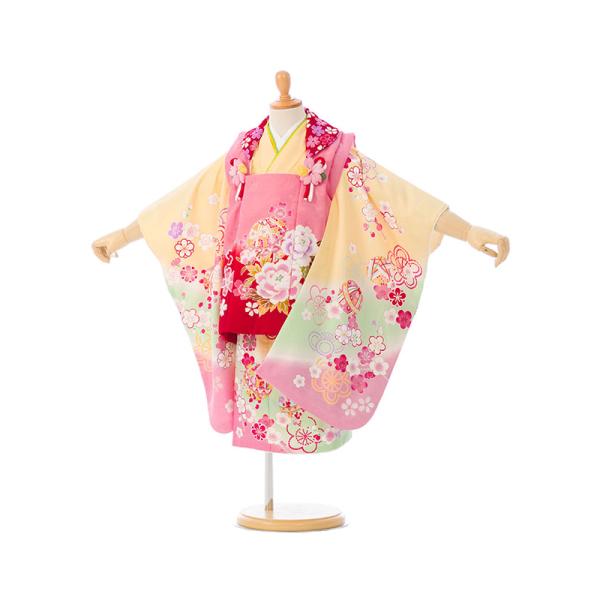 被布セット|90〜100cm|七五三着物3歳|女の子(被布)フルセット(イエロー