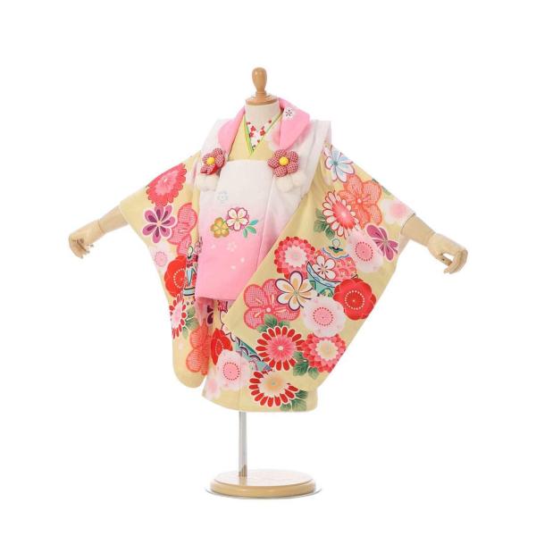 被布 2歳｜七五三着物3歳 女の子(被布)フルセット（イエロー系