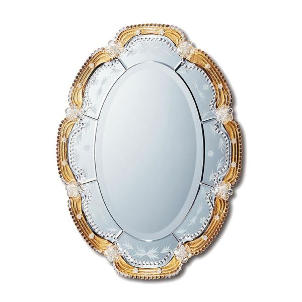 作家物　スペースエイジ　フェザー　　エッチング　アート　ウォールミラー　壁掛け鏡 壁掛け ミラー 全身鏡 姿見 日本製 W410×1300 ジェミニ