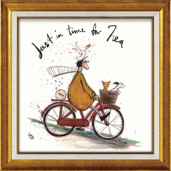 インテリア 絵画 サムトフト 絵画 「 お茶の時間 」 Gel加工 Sam Toft 絵画 インテリア 壁掛け 絵画 額入り 絵画 ポスター 絵画 海 インテリア 雑貨