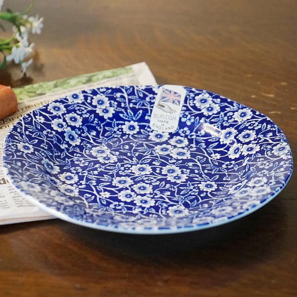 値下げ　バーレイ　CALICO スクエア皿　32×25cm ブルーキャリコ Burleigh バーレイ ブルーキャリコ スクエアプレート