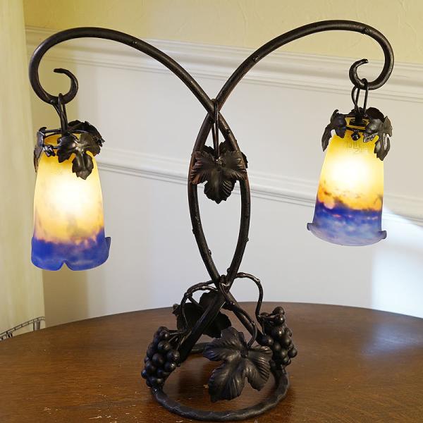 アンティーク アイアン ミューラー兄弟 約1920シャンデリア