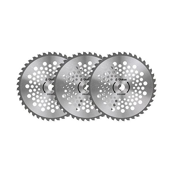 他サイト： 刈払機 軽量タイプチップソー 3枚組 E-Value ETT-255MMX40PX3P [4977292643931] 藤原産業    メーカー直送の商品画像