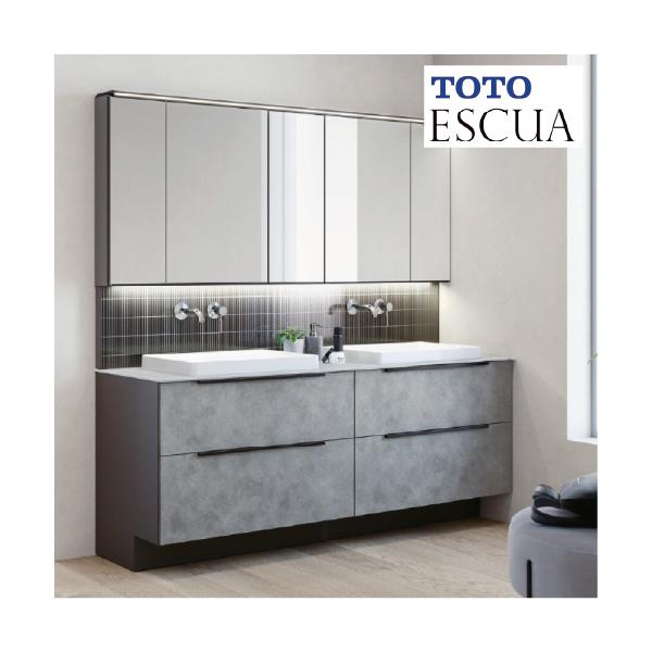 洗面化粧台 エスクア 間口1800mm TOTO [ESCUA04] ミラーキャビネット五