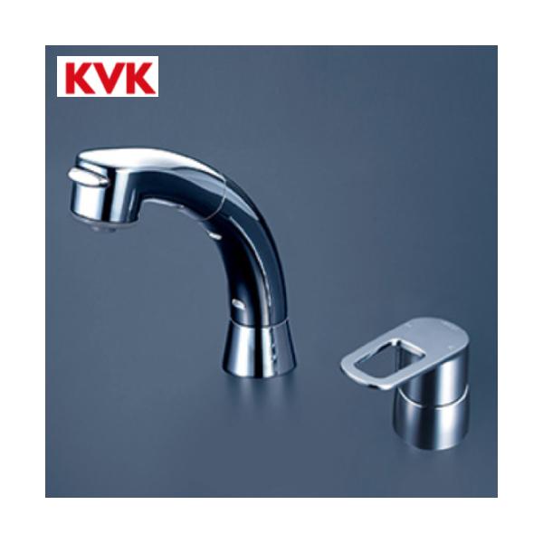 KVK FSL121DET シングルレバー混合栓 洗髪シャワー(eレバー) シングル洗髪シャワー（eレバー）：FSL121DET｜洗面用水栓：台付