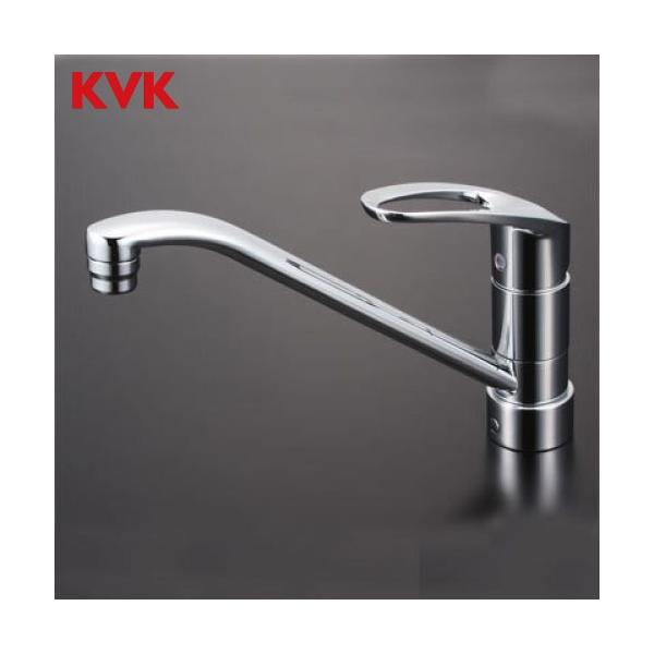 キッチン用水栓 シングルレバー式混合栓 KVK [KM5011JT] 一般地用 混合水栓 262mmパイプ付 上施工タイプ 省施工