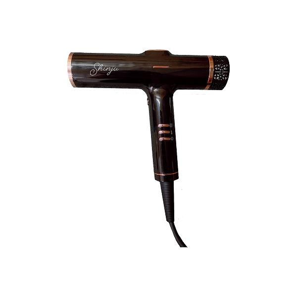 shinjuドライヤー 黒蝶(くろちょう) マイナスイオン [KR-F03-BK] 液晶