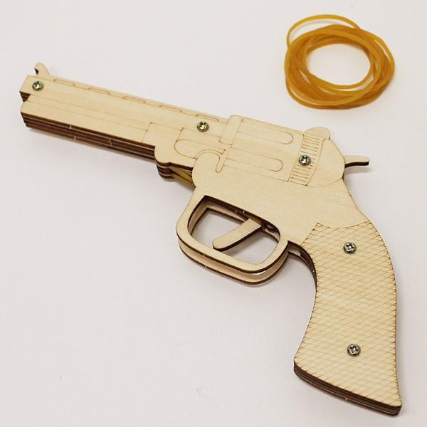 木工工作キット 輪ゴム銃 B 4タイプ 短発式モデル 動画有 メール便可 No 6493 お絵かき 手作り工作キット専門店 通販 Yahoo ショッピング