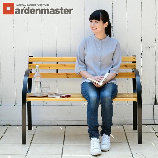 【送料無料】山善(YAMAZEN) ガーデンベンチ LC-D08C(NA/BK)本体サイズ幅112×奥行58×高さ75cm　重量8.6kg材質スチール、天然木仕様●原産国：中国●組立品です●組立時間：約40-60分商品説明●座面高さ：41c...