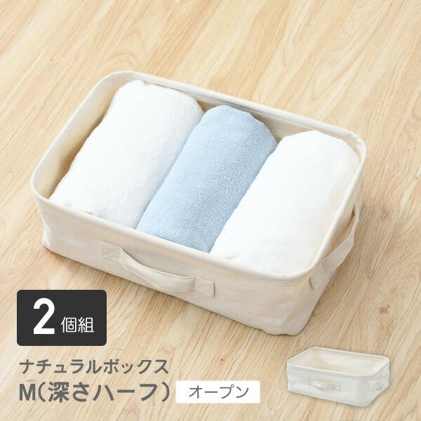山善（YAMAZEN） 収納ケース 収納ボックス 2個組 ソフトボックス M(深