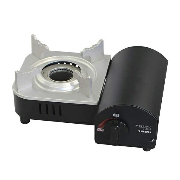 【送料無料】ニチネン カセットコンロ マイコンロ・ティノ KC-333A(BK)本体サイズ幅22.3×奥行18.2×高さ9.2cm　重量1kg商品説明●点火方式：圧電点火方式●安全装置：圧力感知安全装置●使用ガス：ブタンガス●ガス消費量：約...