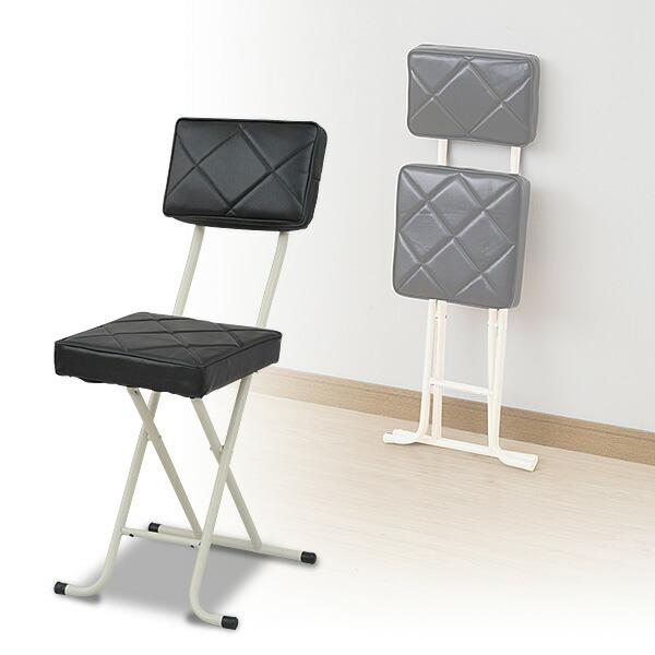 折りたたみチェア(背もたれ付) YZX-56(BK) ブラック 折り畳みチェア 折畳 折畳み 椅子 イス いす チェアー 選挙