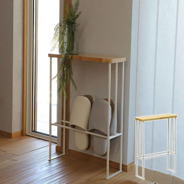 【送料無料】コレンド COLLEND スリムラック 幅40cm 奥行13cm 高さ56cm HAK-SR本体サイズ幅40×奥行13×高さ56cm　重量3.1kg材質スチール(粉体塗装)天然木(ラバーウッド)仕様●原産国：中国●組立品です●組...