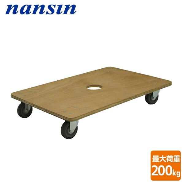 台車 合板平台車 積載荷重200kg エラストマー車輪 WD-609-4 ドーリー 台車