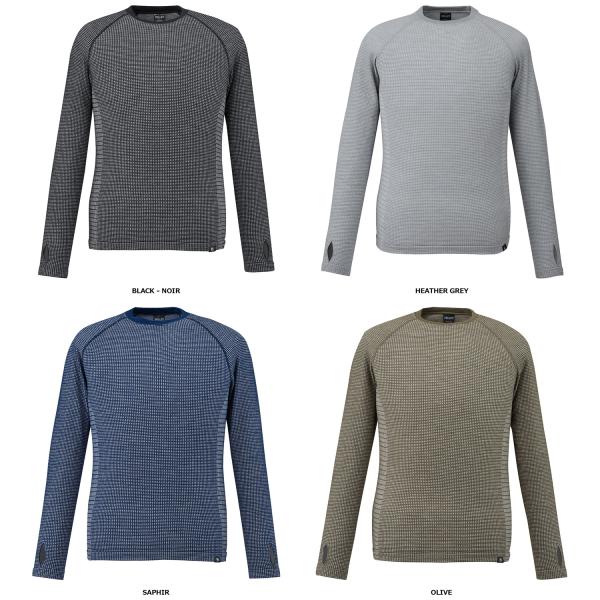 ミレー MILLET アウトドア ホールガーメント ワッフル ウール クルー WHOLE GMT WAFFLE WOOL CRW お出かけ  MIV01905 MILLET（ミレー） ホールガーメント ワッフル ウール クルー WHOLE GMT