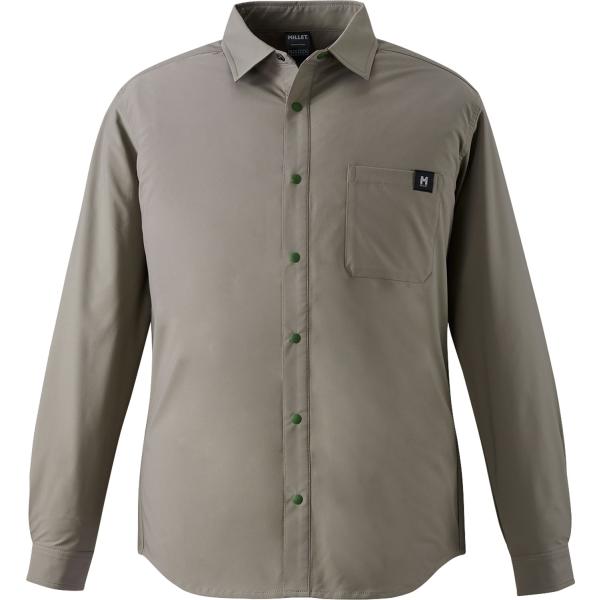 ミレー MILLET グーテ ロングスリーブシャツ GOUTER SHIRT LS メンズ トップス 羽織り 撥水性 ストレッチ性 ドットボタン シンプル トレッキング ハイ