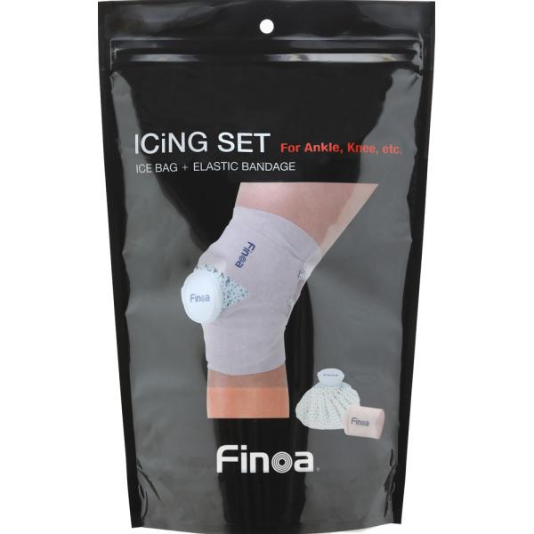 フィノア Finoa アイシングセット 足首・膝用 アイシング アイスバッグ 氷嚢 氷のう エラスチックバンテージ 怪我 部活 試合 熱中症対策 冷却 ひざ 救急 災害対策 防災  10520　アスレチックトレーナーが行う実践的なアイシング...