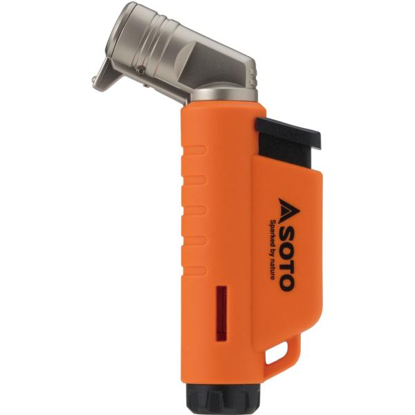 ソト SOTO マイクロトーチACTIVE アクティブ オレンジ ST-486RG 耐風バーナー 小型 着火 点火 登山 キャンプ バーベキュー 防災 停電対策 災害対策  ST486RG　アウトドア　手のひらに、すっぽり収まる超小型強力耐...