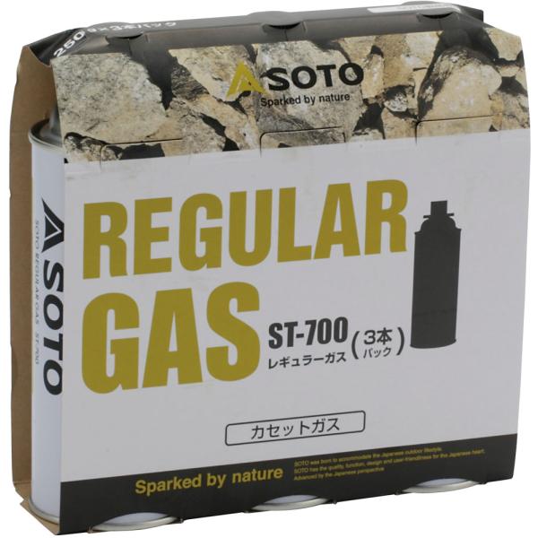 他サイト： SOTO ソト SOTOレギュラーガス 3本パック ST−7001 カセットガス ガスボンベ CB缶 燃料 登山 キャンプ ツーリング BBQ バーベキュー 防災 災害対策 ST7001の商品画像