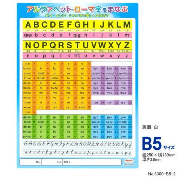 ローマ字下敷 アルファベット ローマ字 学習したじき Kyouei 00 B5 2 システム手帳リフィル 筆箱専門店 通販 Yahoo ショッピング