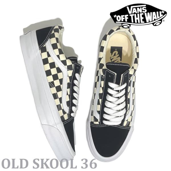 極美品　アナハイム　バンズ　オールドスクール　25.0センチ　チェッカーボード VANS バンズ スニーカー OLD SKOOL CHECKERBOARD 36 MEDIUM BLUE