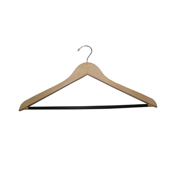 く*ま様 業者様必見！木製ハンガー 光沢仕上げ デザインまとめ売り230本！おま オリジナル木製ハンガー（黒艶消し塗装）｜オーダーメイド商品