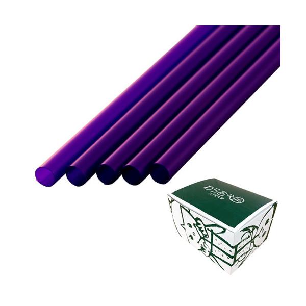 商品コード：21972911本あたり1.21円■定番の口径6×長さ210mmストレートタイプのストローです。■紙箱入りなので使用時に取り出しやすく、在庫の保管にも便利です。サイズ：直径6×長さ210mm材質：PP（ポリプロピレン）カラー：紫...