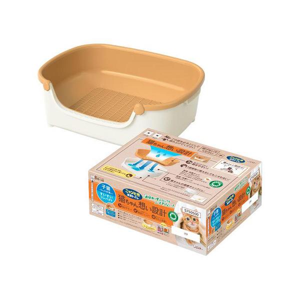 他サイト： ニャンとも清潔トイレ すいすいコンパクト アイボリー＆ペールオレンジ _エステー 57505の商品画像