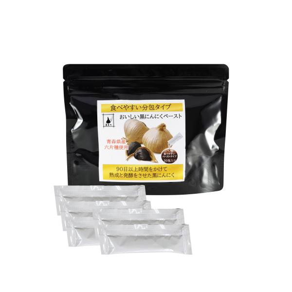 【黒にんにくについて】おいしい黒にんにくペーストは、青森県産の厳選した生にんにくのみを使用しています。通常の発酵方法とは異なり、開発に数十年の月日を費やして開発した発酵機でしっかりと熟成を行っています。【一包に栄養を凝縮】当製品は（財）日本...