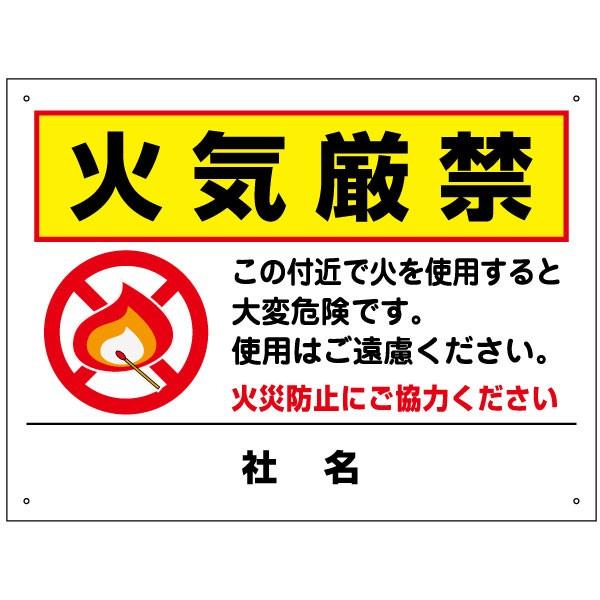 火気厳禁 看板 / H45×W60cm 花火禁止 火の使用禁止 公園 駐車場