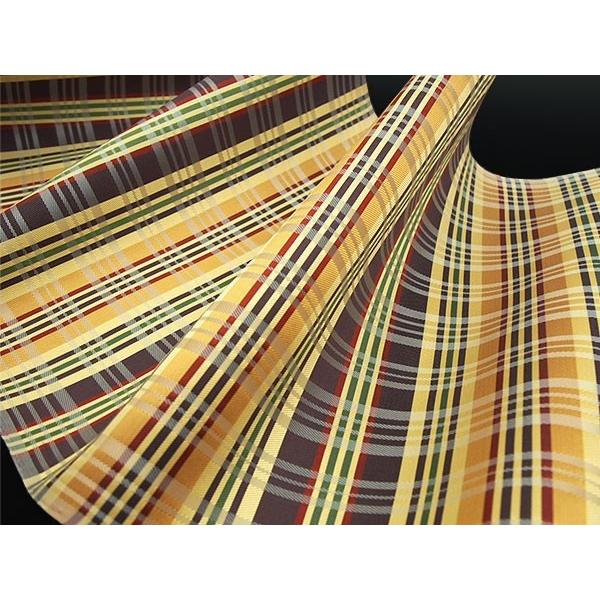 人間国宝 喜多川俵二 西陣織 厚板綾格子 九寸 名古屋帯 : 帯専門店おび