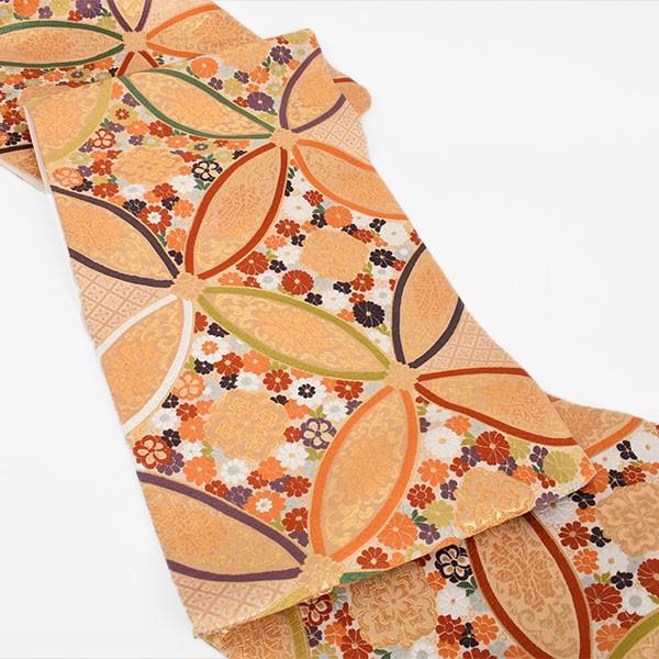 袋帯 振袖帯 ママ振 西陣織 老舗 ふくい 謹製 唐織錦 華七宝 : 帯専門  