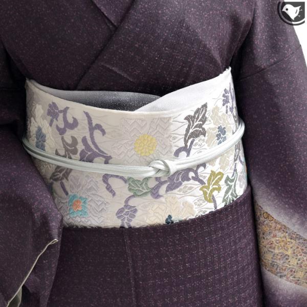 西陣 唐織  老舗 都 謹製 “唐草華文様” 九寸 名古屋帯 正絹 日本製【帯専門店おびや】お仕立て代込！送料 代引き無料！[商品番号：21747]
