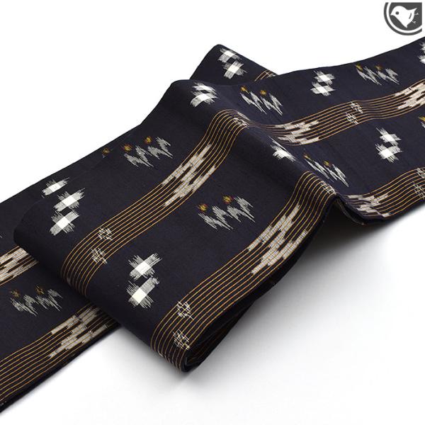 広幅/長尺）半幅帯 本場琉球絣 “トゥイグワー”手織り全通柄 日本製【帯