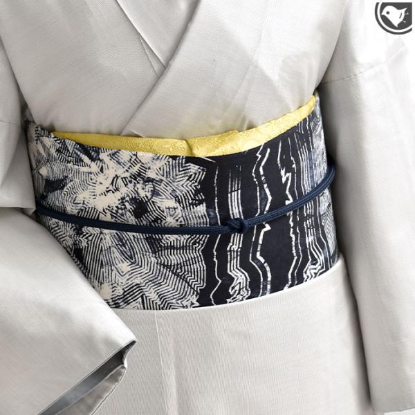 板締め絞り染め 米沢 季織苑工房 謹製 九寸 名古屋帯 正絹 日本製