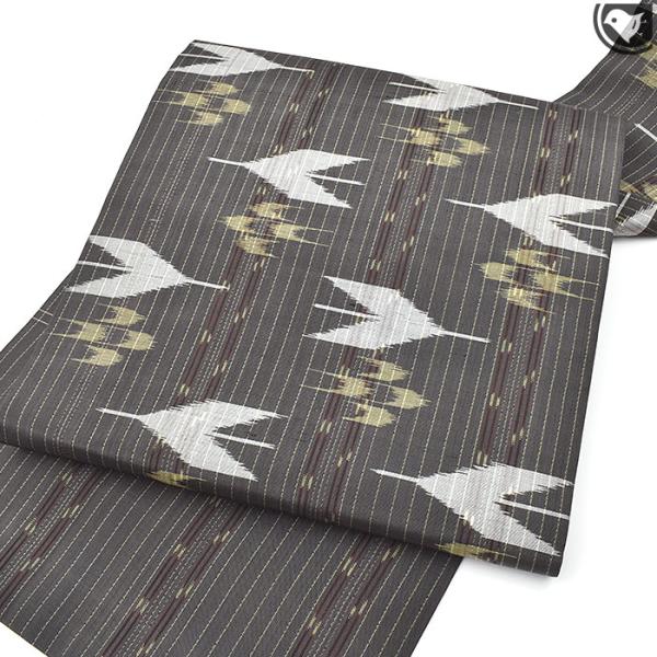 本場琉球絣 知念幸助 謹製 経済産業大臣指定 手織り 九寸 名古屋