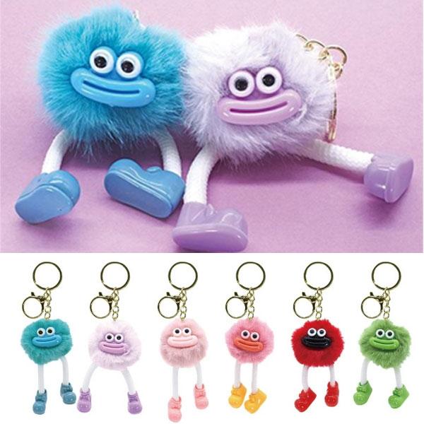 もじゃもじゃリップモンスターキーホルダー　12個 / おもちゃ 玩具 景品 プレゼント / メール便可