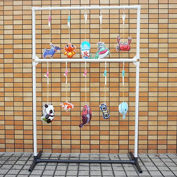 水てっぽうで、ビニールヨーヨー 色々混ざったバラエティなパンチ