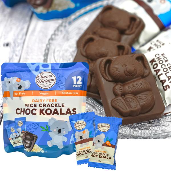 オーストラリア　ビーガンライスクラックルチョコ 12個入り｜オーストラリア お土産 お菓子 コアラチョコ 乳製品不使用 チョコレート 個包装