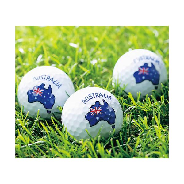 オーストラリア お土産 オーストラリア ゴルフボール3個セット｜雑貨 オセアニア 雑貨 オーストラリ...