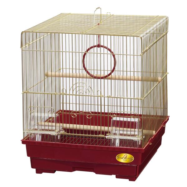 小鳥のおうちバードパレス　クィーンサイズ：Ｗ３７０×Ｄ４００×Ｈ４３５mm掃除に適した引き出し付き底トレイとエサ入れ・水入れ・ブランコ・止まり木付属のオールインワンのセットです。●引き出し付き底トレイでお掃除ラクラク！！●エサ入れ・水入れ・...