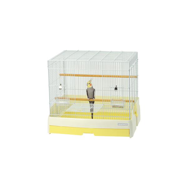 イージーホーム　バード60-YE(手乗り)・組み立てサイズ：Ｗ620×Ｄ505×Ｈ540mm・付属品：止まり木2本(径15mm：木製) 　専用クリア食器2個　　　　　　ワイヤーメッシュスノコ1枚※この製品にキャスターは付属しません。60ｃｍ...