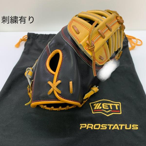 ゼット ZETT プロステイタス PROSTATUS BRFPRO 軟式 大人 一般 ファーストミット 一塁手 グローブ グラブ 右投げ オーダー 中古品 グローブ袋付き 野球 8764