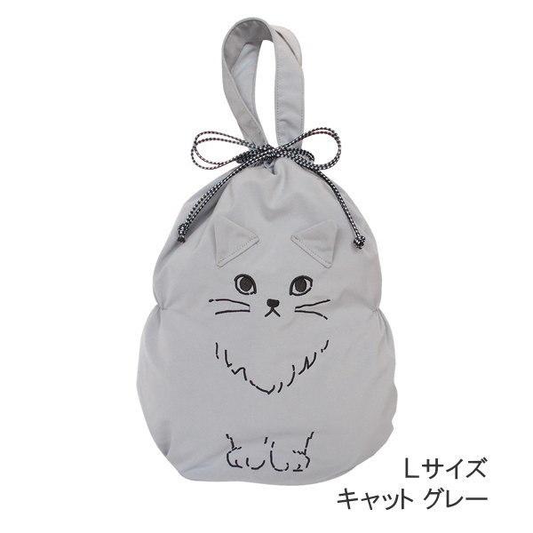 即出荷 キャット グレー バッグ 巾着 かわいい トートバッグ レディース ミニバッグ ポーチ 巾着袋 小物入れ 動物 巾着バッグ L Ile 0023 インテリアカンパニー ピクニックと雑貨のピッチ 通販 Yahoo ショッピング